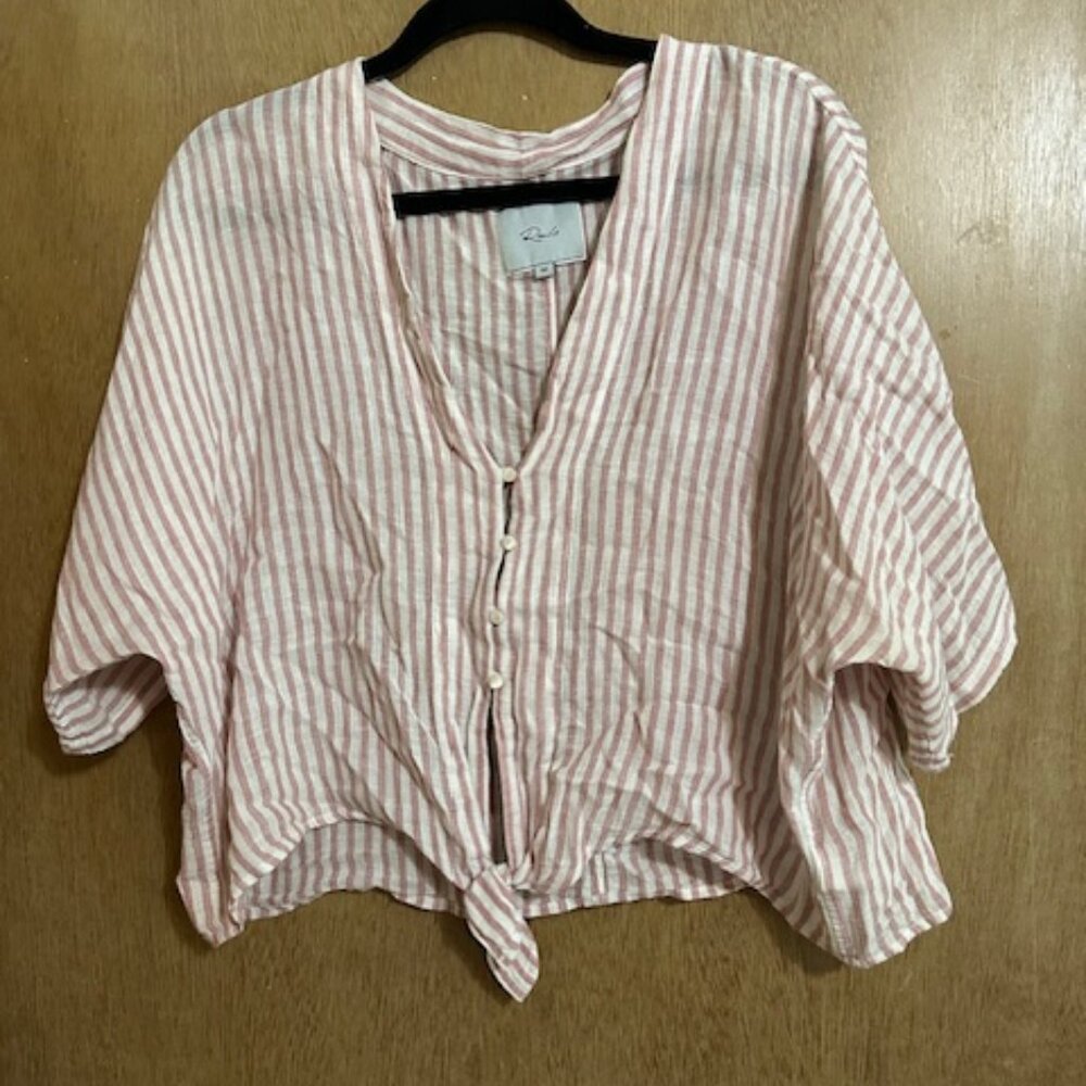 Rails cropped tie shirt